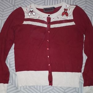 Voodoo Vixen Peggy Sue Bowling Cardigan Sweater size Large